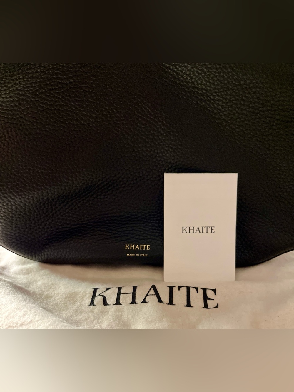 Khaite Augustina Hobo Bag Black Pebbled Leather w/ Dust Bag Excellent Condition - Picture 4 of 8